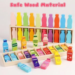 Wooden Color Sorting Matching Game
