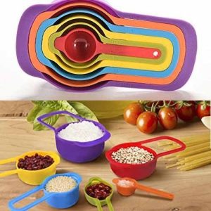 6 Pcs Plastic Measuring Spoon Set – Colorful Baking Tools