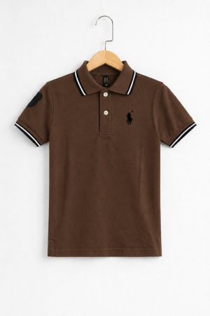 Brown Classic Polo T-Shirt for Kids