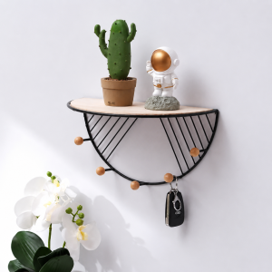 D‑Shape Wall‑Mounted Storage Shelf