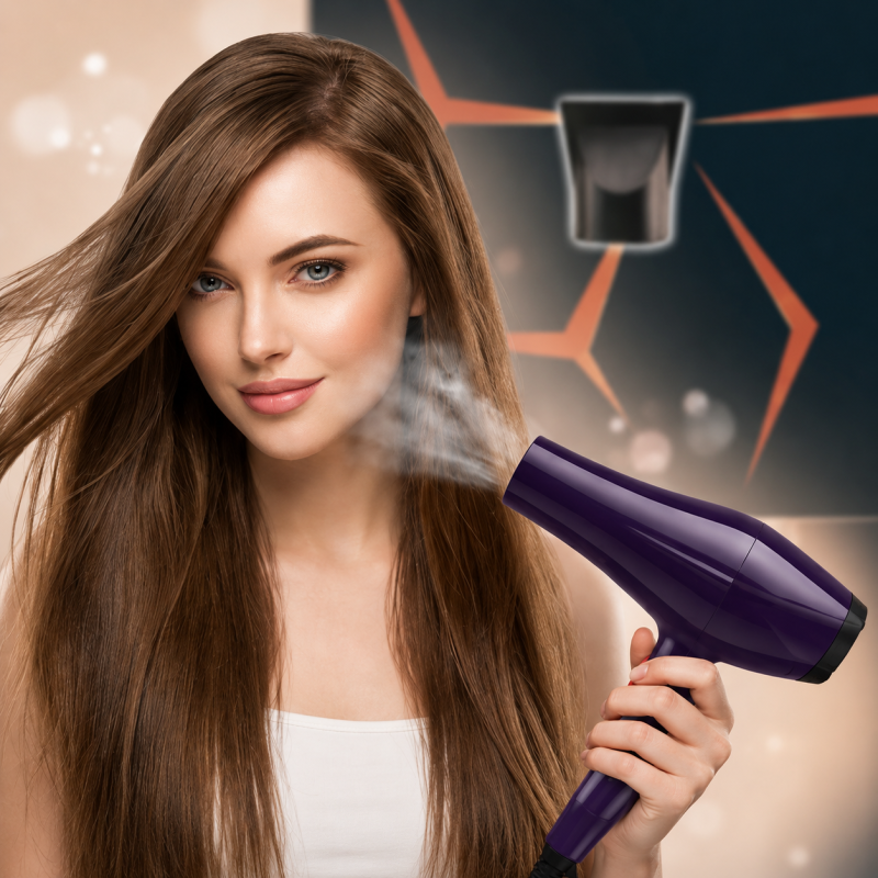 Professional Hair Dryer 5000W – Hot & Cold Styling Tool