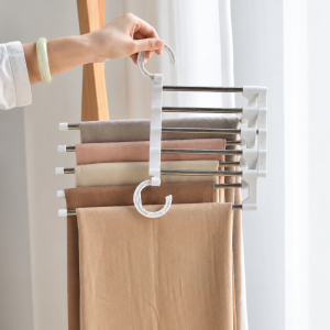 Foldable 5‑in‑1 Pant Hanger