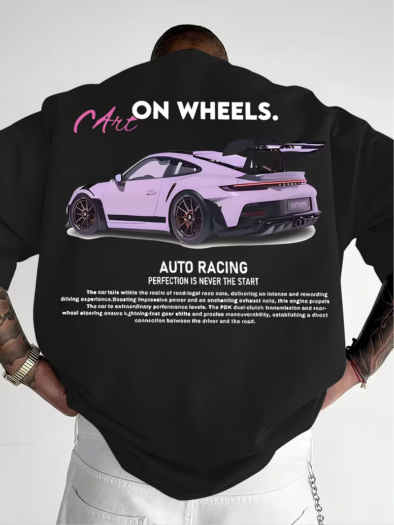 Art On Wheels Oversized Printed T-Shirt For Mens Art On Wheels Oversized Printed T-Shirt For Mens