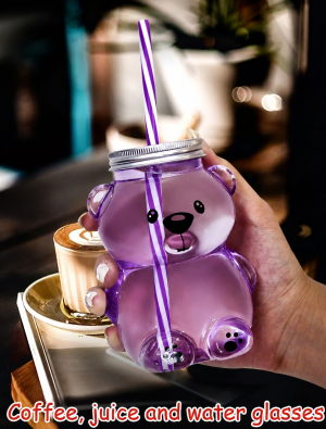Plastic Bear Mason Juice Jar