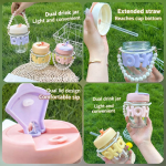 Summer Water Bottle – Pearl Chain & Straw Summer Water Bottle – Pearl Chain & Straw