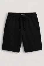 Athletic Fit Black Summer Short For Mens
