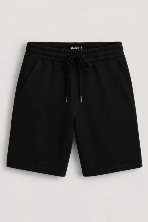 Athletic Fit Black Summer Short For Mens