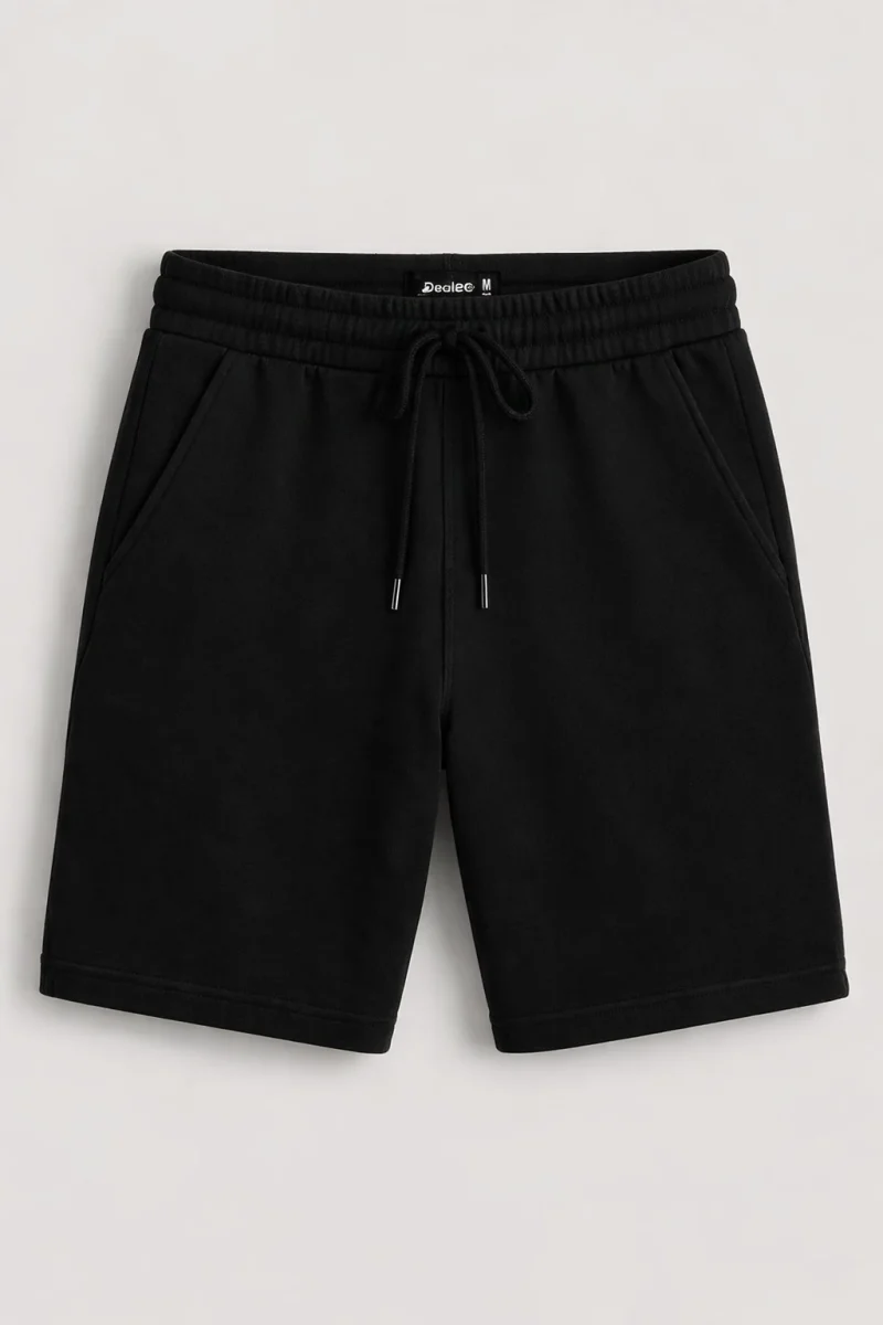 Athletic Fit Black Summer Short For Mens