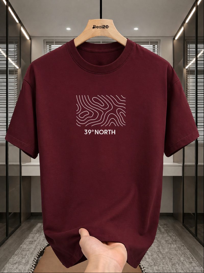Wave North Printed T-Shirt For Mens Wave North Printed T-Shirt For Mens