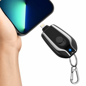 Mini Keychain Power Bank – 1500mAh Emergency Pod