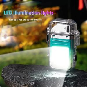 Rechargeable Flashlight with Built‑in Lighter