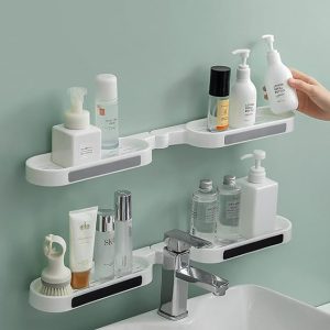 Wall Mounted Rotating Shelf – Bathroom Organizer