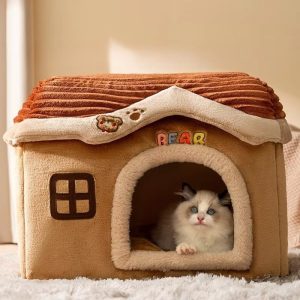 Soft Cat House Bed – Indoor Comfortable Shelter