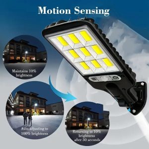 200W Solar LED Street Light – Remote Control Motion Sensor