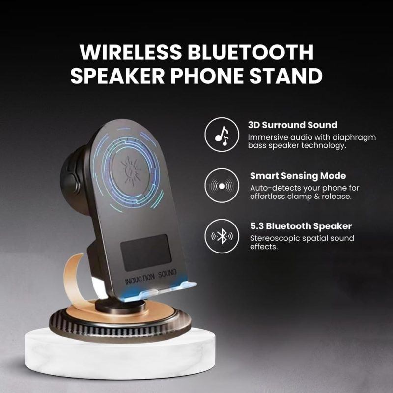 Induction Bracket Speaker – Wireless BT & Phone Holder