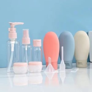 11Pcs Travel Toiletries Set – Refillable Bottles