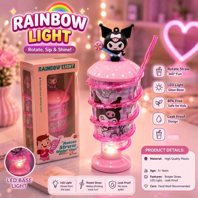 LED Spiral Straw Cup – Kids Drinkware