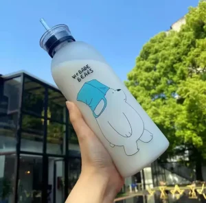 Bear Water Bottle – 1000ml Double Cap