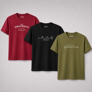 Pack Of 3 Authentically Original Mens Printed T-Shirts