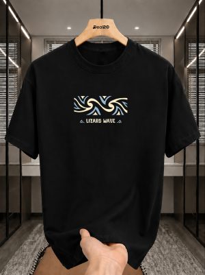 Lizard Wave Printed T-Shirt For Mens
