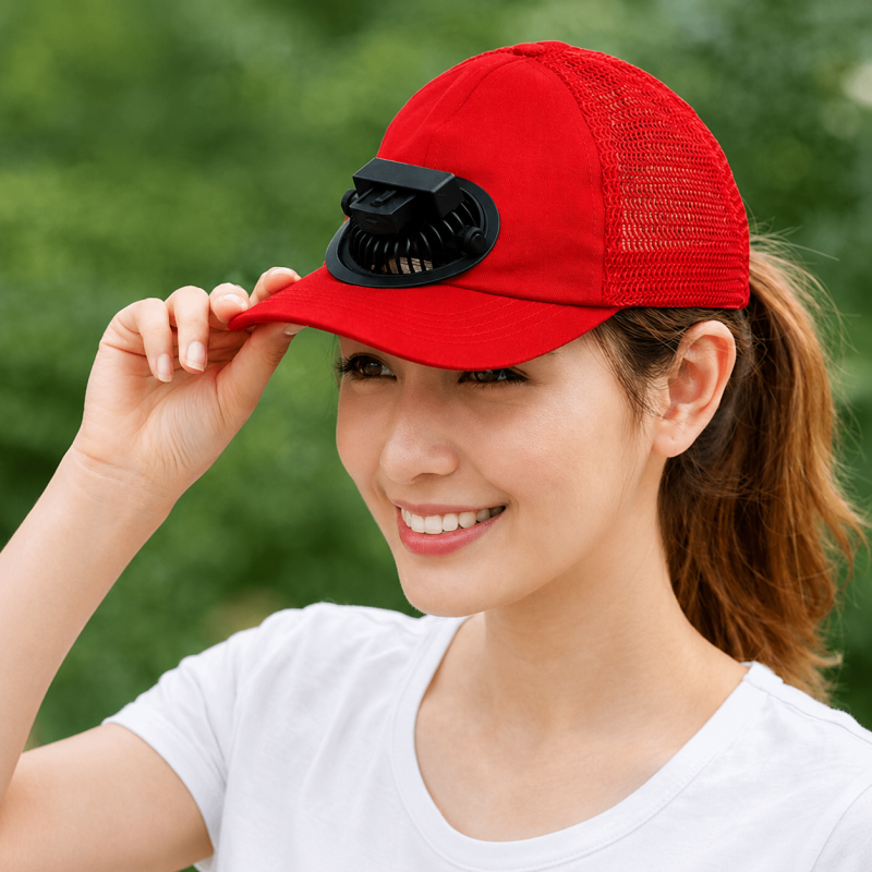 Summer Fan Cap – USB Rechargeable Mesh Hat