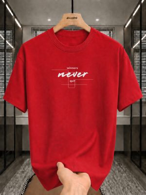 Winners Never Quit Printed T-Shirt For Mens