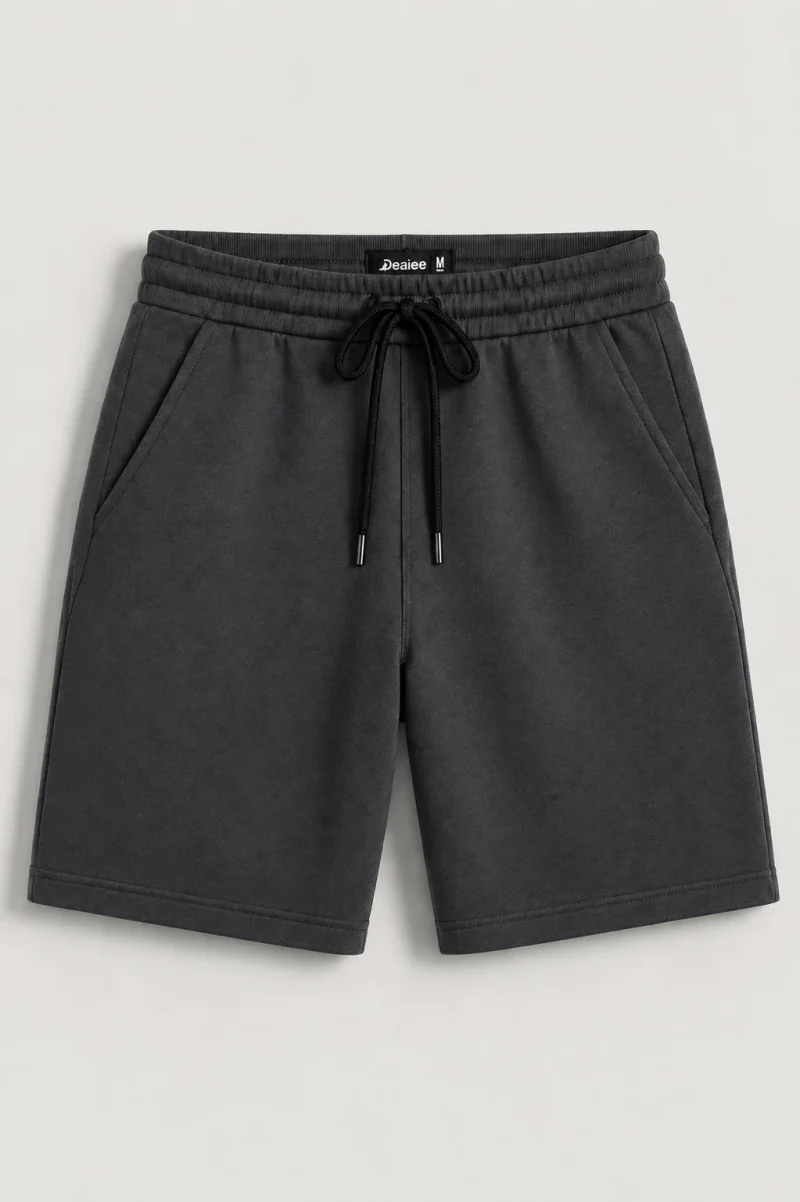 Classic Fit Charcoal Summer Short For Mens