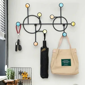 Nordic Style Circle Wall Shelf With Hooks