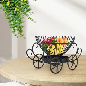2‑Tier Fruit Basket – Decorative Metal Organizer