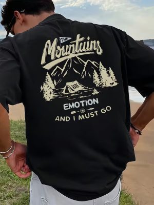 Mountains Emotion Oversized Printed T-Shirt For Mens