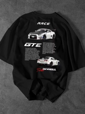 Race GTE Oversized Printed T-Shirt For Mens