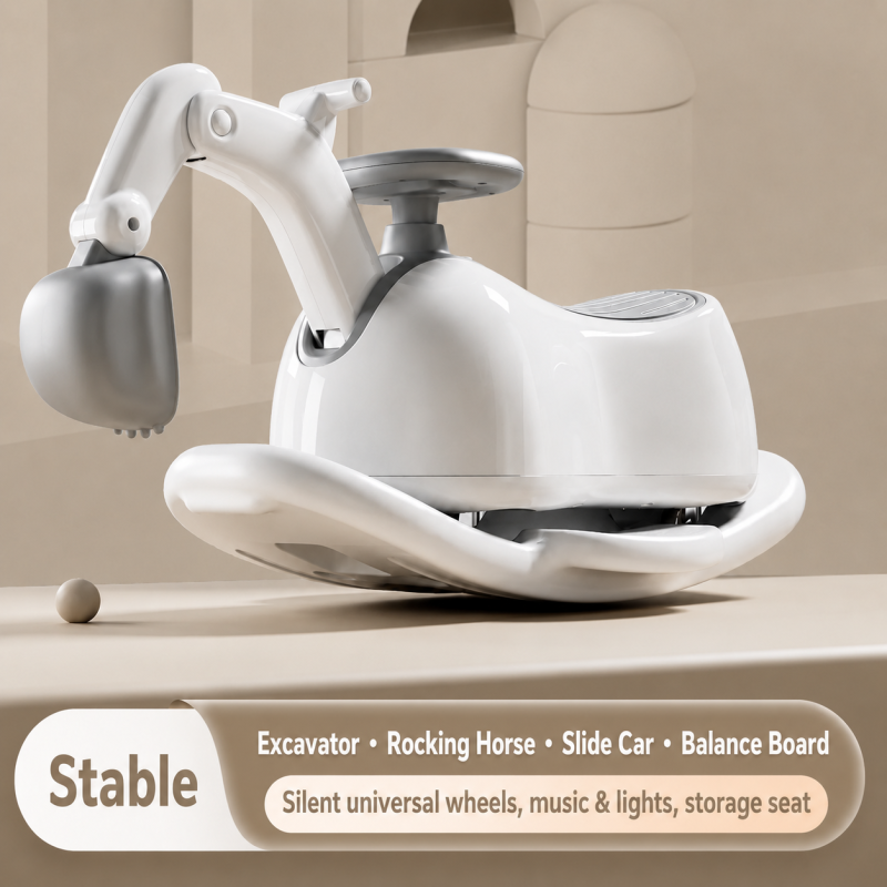 Kids Multi-Functional Rocking Horse & Scooter Yo-cart