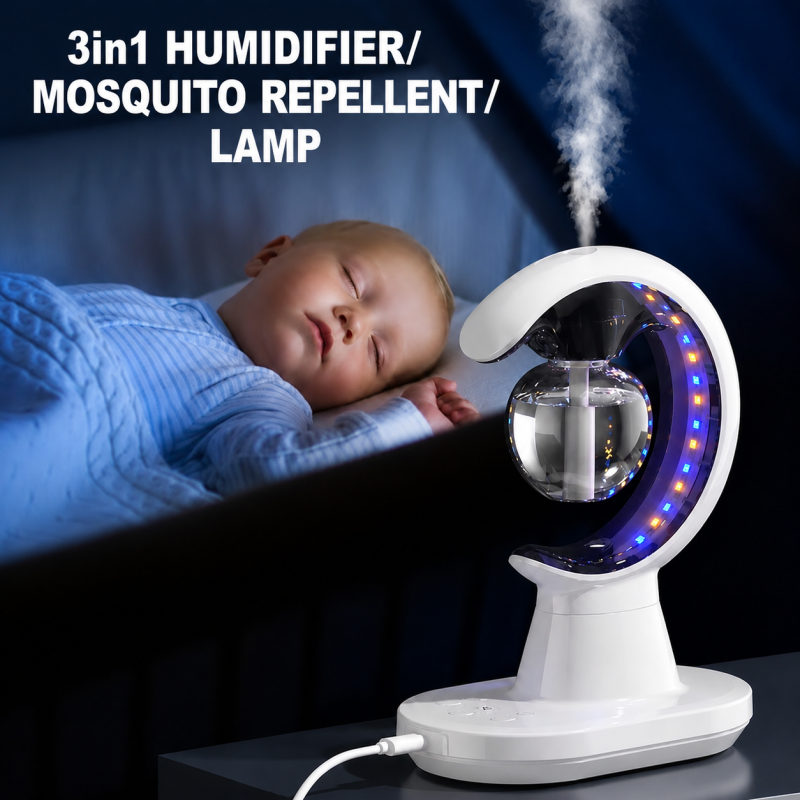 3‑in‑1 Mosquito Repellent Humidifier LED Lamp 3‑in‑1 Mosquito Repellent Humidifier LED Lamp