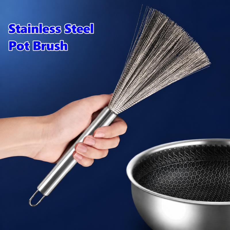Multipurpose Stainless Steel Pots Pans Cleaning Brush