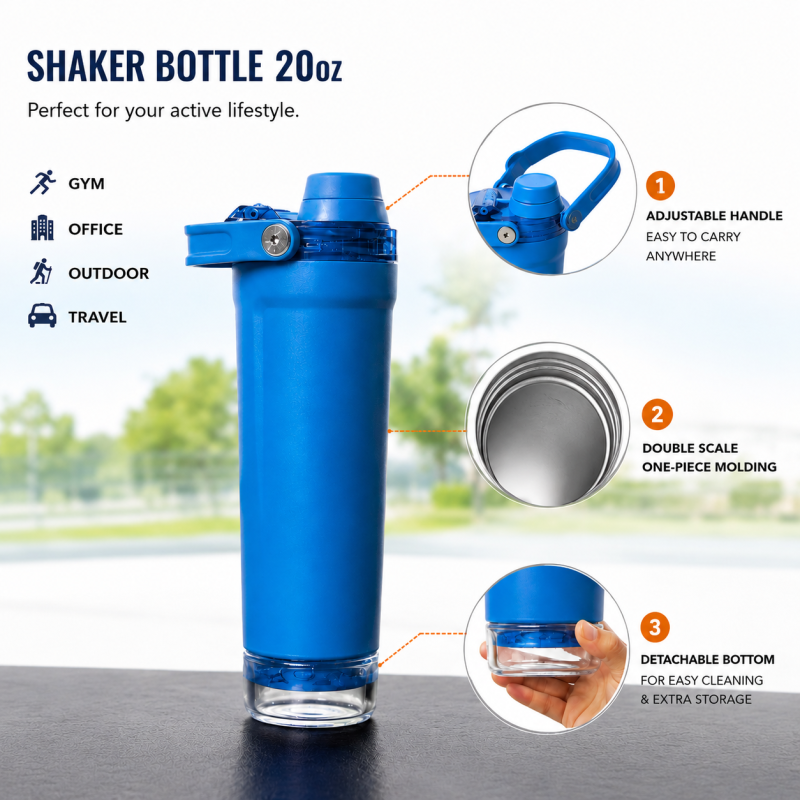Stainless Steel Shaker Bottle – 20oz