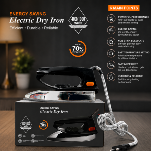 Light Weight Dry Iron – 1000W