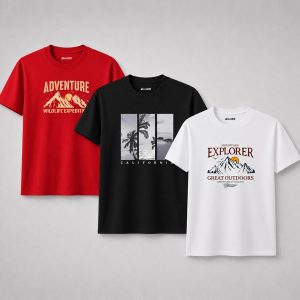Pack Of 3 Wildlife Explorer Mens Printed T-Shirts