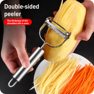 Stainless Steel Julienne Peeler – Dual Blade