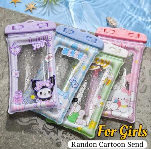Waterproof Cartoon Phone Pouch for Girls