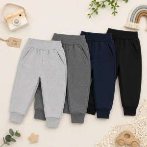 Bundle of 4 CBHN French Terry Jogger Pants for Kids