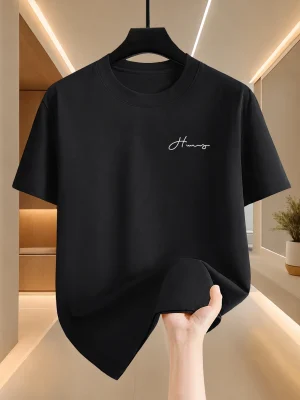 Minimal Signature Printed T-Shirt For Mens