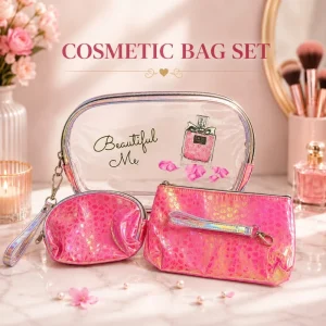 Transparent Cosmetic Bag Set