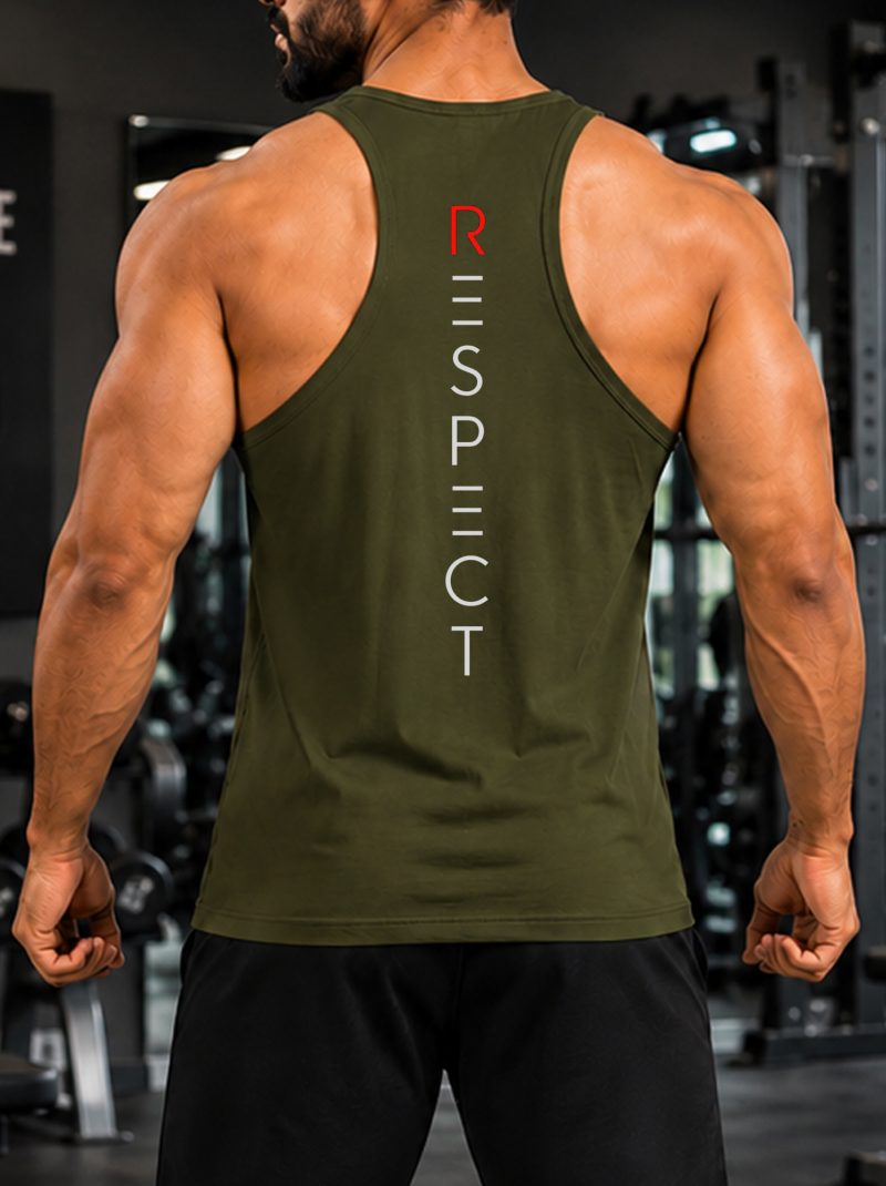 Respect Printed Tank Top For Mens Respect Printed Tank Top For Mens