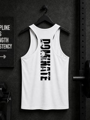 Dominate Weight Lifting Printed Tank Top For Mens
