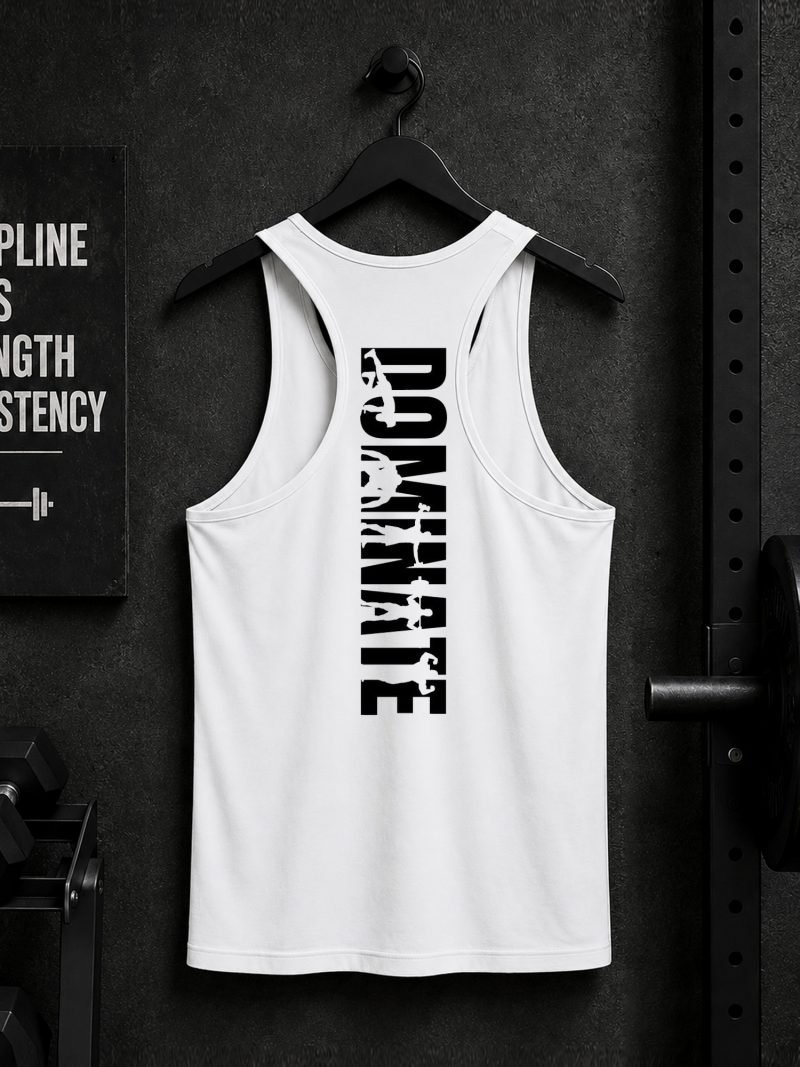 Dominate Weight Lifting Printed Tank Top For Mens Dominate Weight Lifting Printed Tank Top For Mens