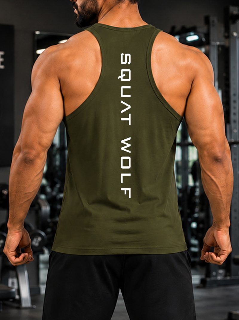 Squat Wolf Printed Tank Top For Mens Squat Wolf Printed Tank Top For Mens