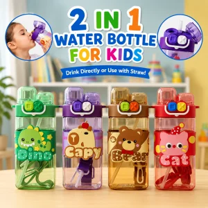 2 in 1 Water Bottle For Kids