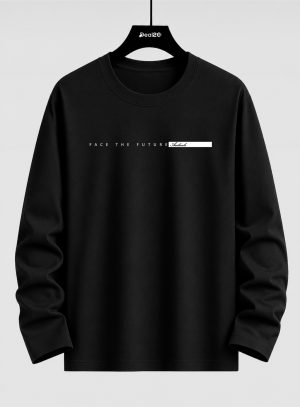 Face Future Authentic Printed Long Sleeve T-shirt for Mens