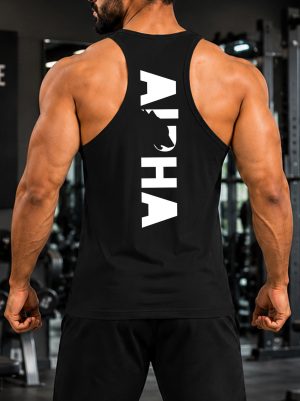 ALPHA Rhino Gymwear Printed Tank Top For Mens