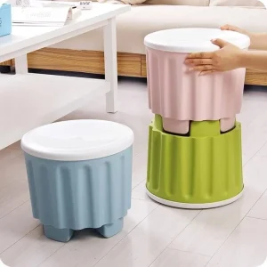 Toy Storage Stool – Stackable Organizer Seat